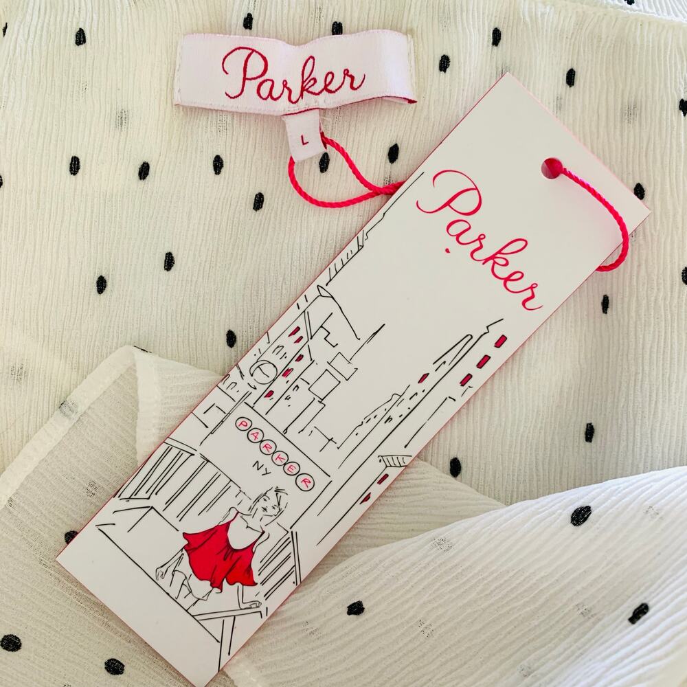 NWT Parker Dot Ruffle Slip Dress - Picture 8 of 9